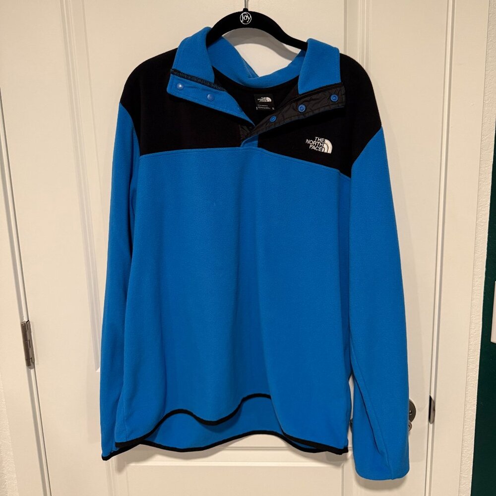 The North Face Button Up Glacier Fleece - Men's Blue XL
